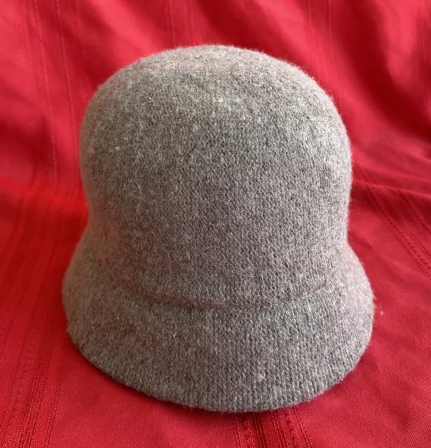 August Hat Company Wool Blend Cap Melton Cloche One Size OS Camel Brown NWT $48