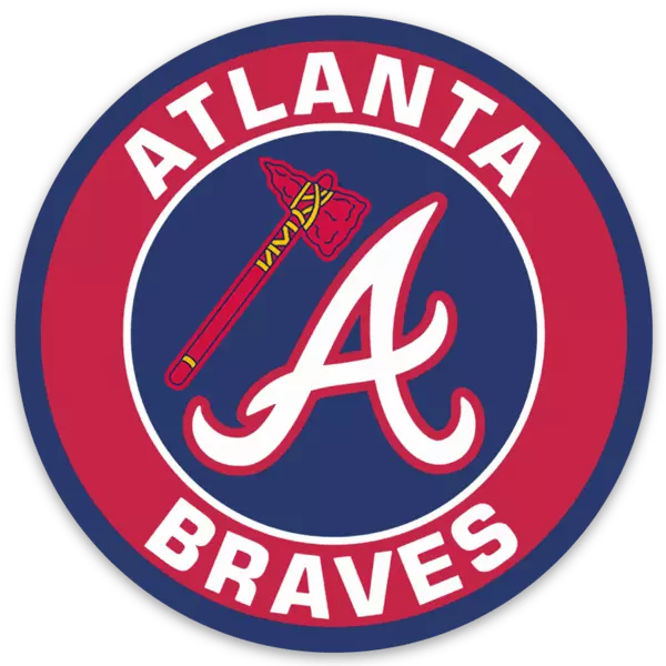 Atlanta Braves Logo A Monogram & Hammer MLB Baseball Die-Cut