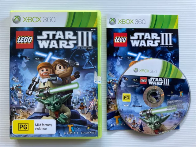 XBOX 360 Game - LEGO STAR WARS III THE CLONE WARS - Complete with Instructions