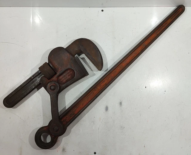 RIDGID SUPER SIX COMPOUND LEVERAGE WRENCH Pipe Wrench VTG USA Made
