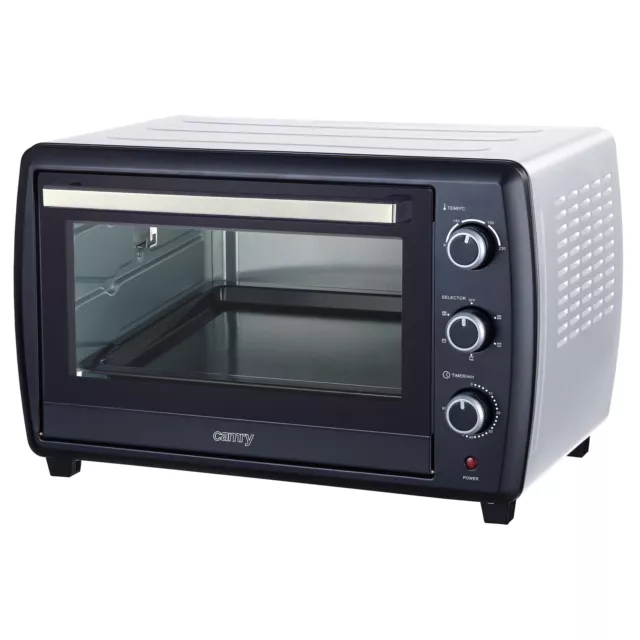 Horno Eléctrico Convección de Sobremesa 46 L, Asador Giratorio, Temporizador