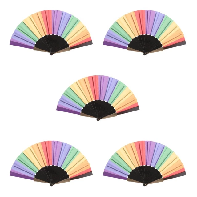 2 Pièces De Fans Eventail,Pliant Ventilateur,Eventails à Main Portables,pour Fête Decorer Danse Fête,Couleur 02 - Maison