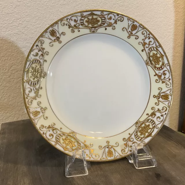 Noritake 43061 Dessert Plate 7.5”  Hand-Painted Japan Gold Trim