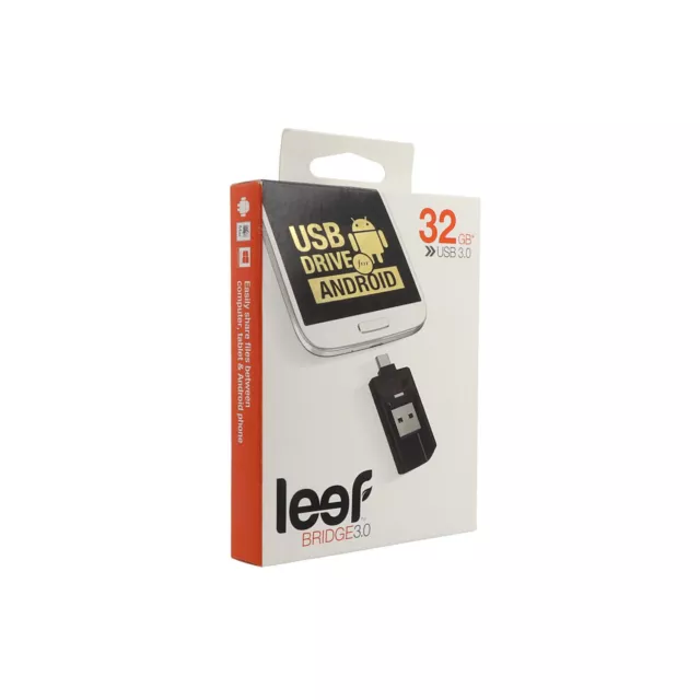 Leef Bridge USB Stick 3.0 Speicherstick 32 GB für Android Flash Speicher schwarz