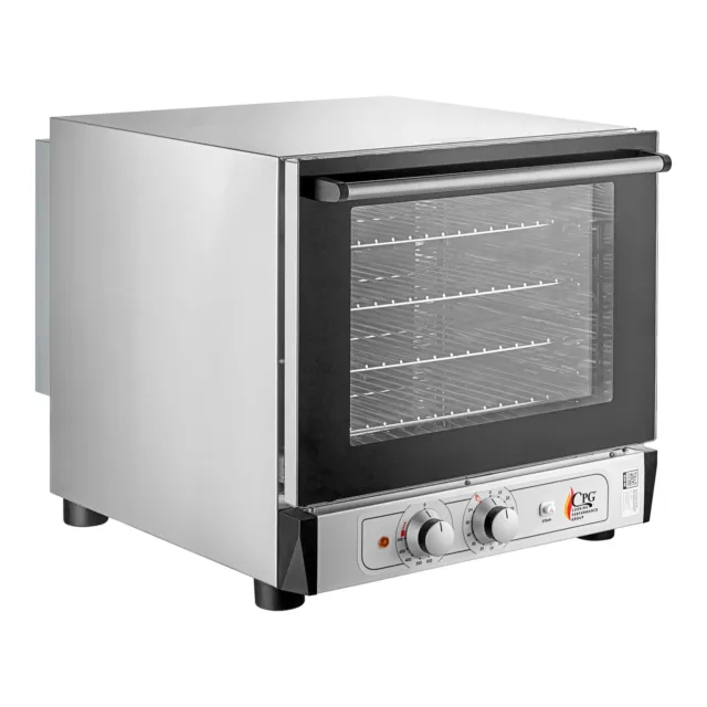 Electric Thermostatic Countertop 4 Tray Half Size Convection Oven with Steam Inj