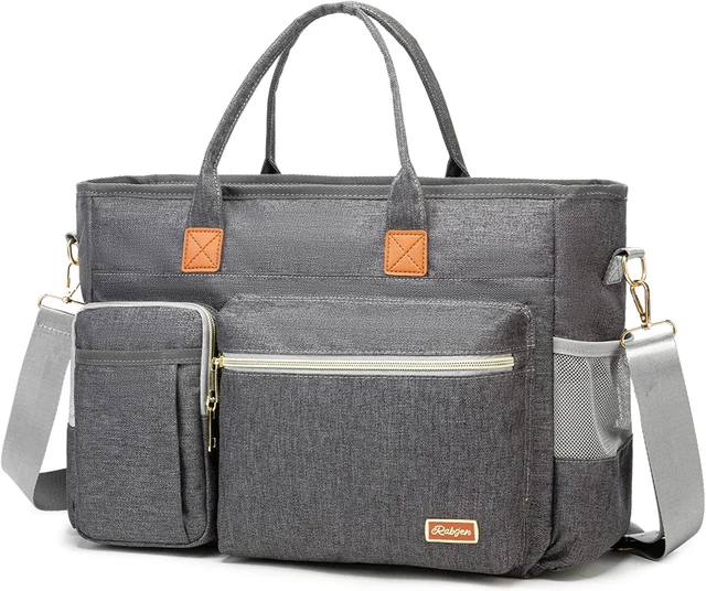 Large Travel Multifunction Baby Diaper Bag with Pockets Padded Sleeve for Laptop
