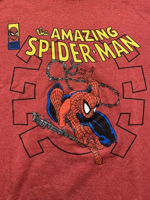 Marvel the Amazing Spider Man Graphic T Shirt Mens XL Red