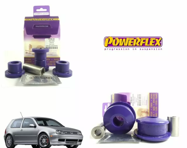 Kit 4 Boccole Silent Block Braccio Anteriore Powerflex VW Golf IV 4 incl. GTI