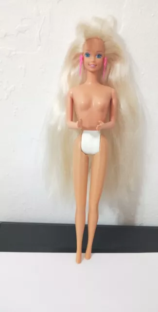 Barbie Vintage Con Testa Glitter Hair 1993 E Corpo Made In China Anni 90