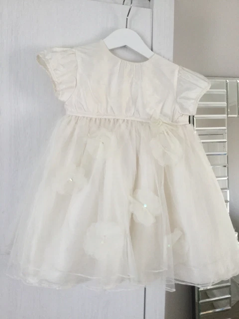 MAMAS AND PAPAS Famiglia Silk Christening Dress 12 18m 12.00