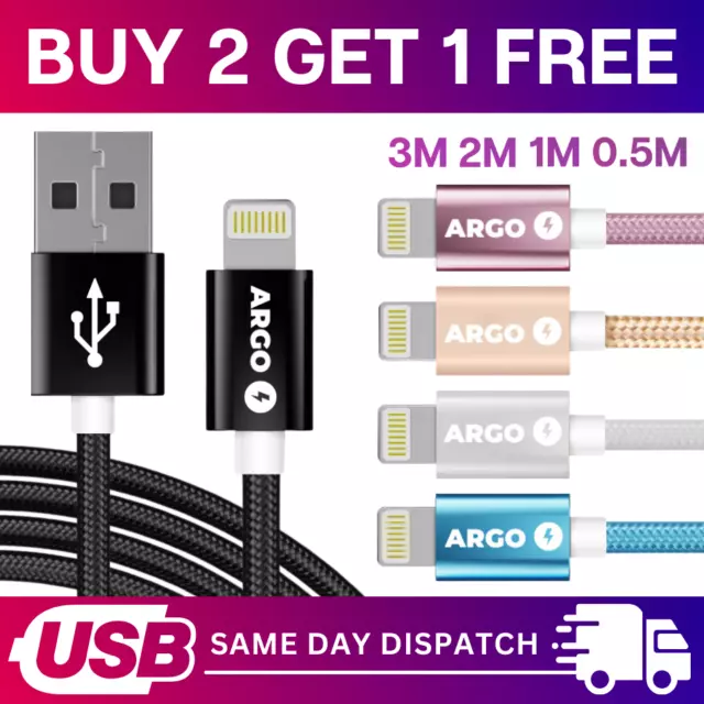 Fast Charger Sync USB cable For Apple iPhone 6 7 8 X XS XR 11 12 13 14 Pro iPad