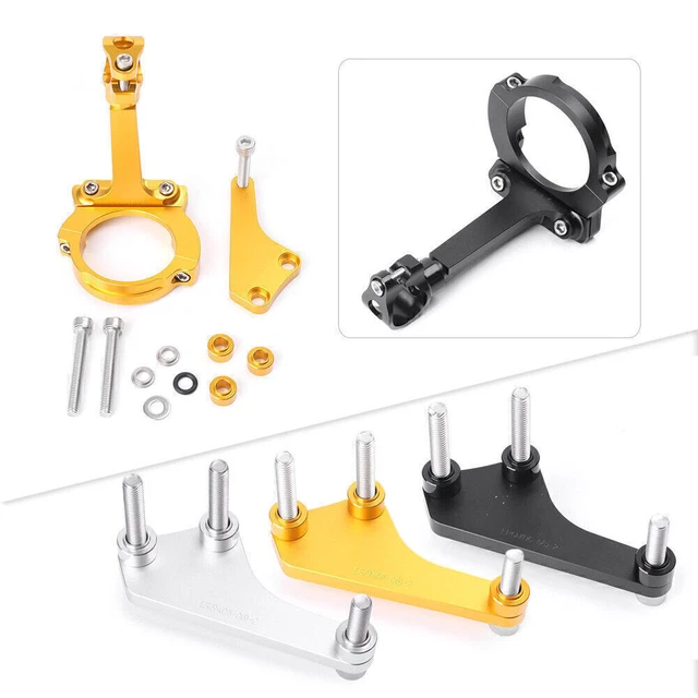 Kit di montaggio staffa ammortizzatore sterzo 24 x 7 cm adatto a Kawasaki ER6N 2006-2008 Multi