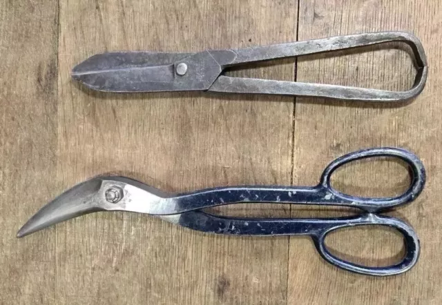 Vintage Tool Lot - J. Cousins & Sons Hand Forged Tin Snips + Pexto Hawk's Bill