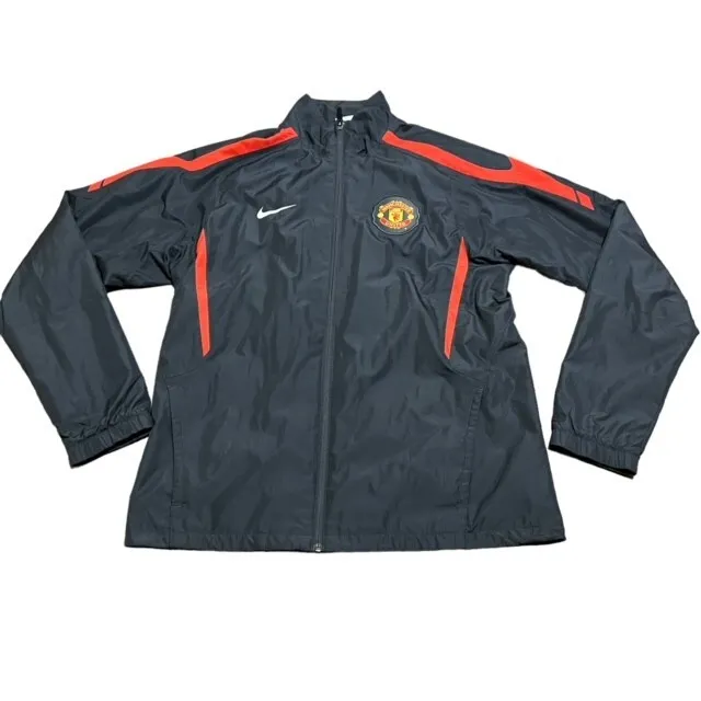Manchester United Men's Nike Long Sleeve Full Zip Black Training Jacket Medium