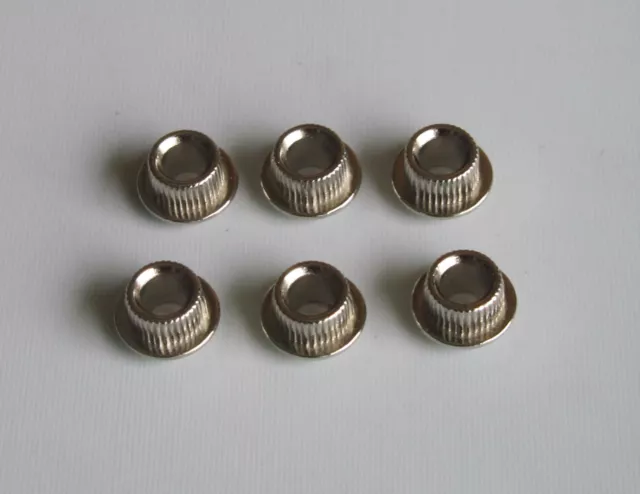 30x Nickel 10mm METAL Vintage Tuners Conversion Bushings Adapter Ferrules