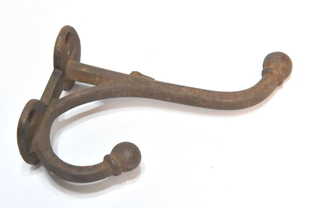 Large Vintage Cast Metal  Hat Or Coat Hooks 6 Inch