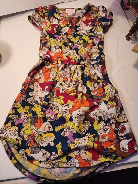 Lularoe Girls Dress size 4 Disney Snow White & The 7 Dwarfs W Pockets