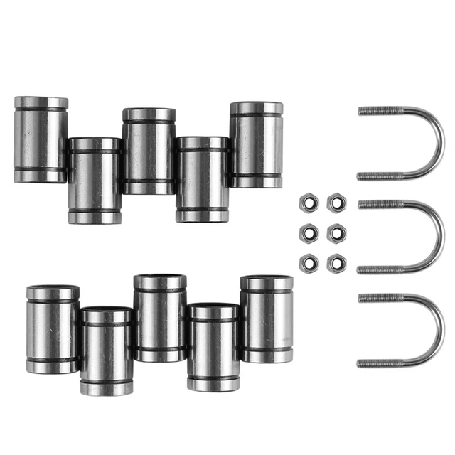 Cuscinetto a U LM8UU Acciaio Inox Cuscinetto Stampante 3d Accessori Guida Lineare