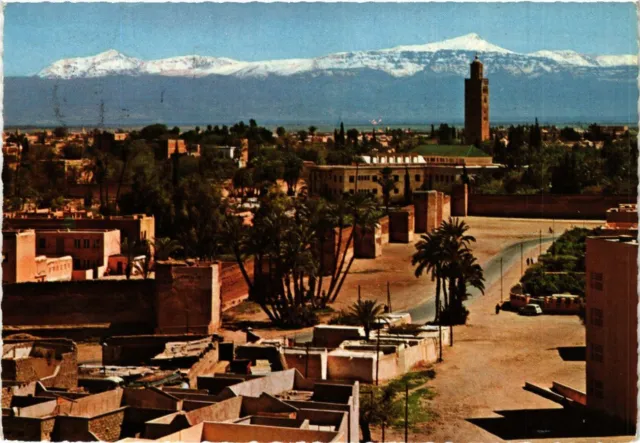 CPM MAROC Le Maroc pittoresque. Marrakech-Koutoubia et Grand Atlas (342949)
