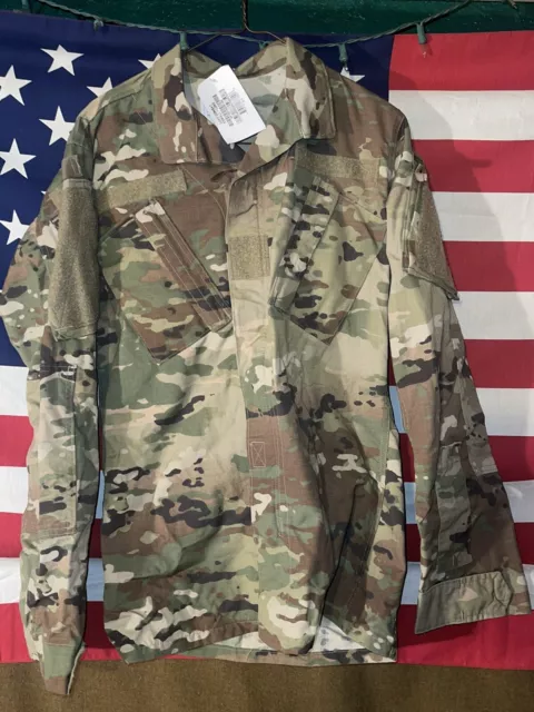 US Military Issue Unisex Multicam OCP Camo Army Combat Coat Jacket X Small Long