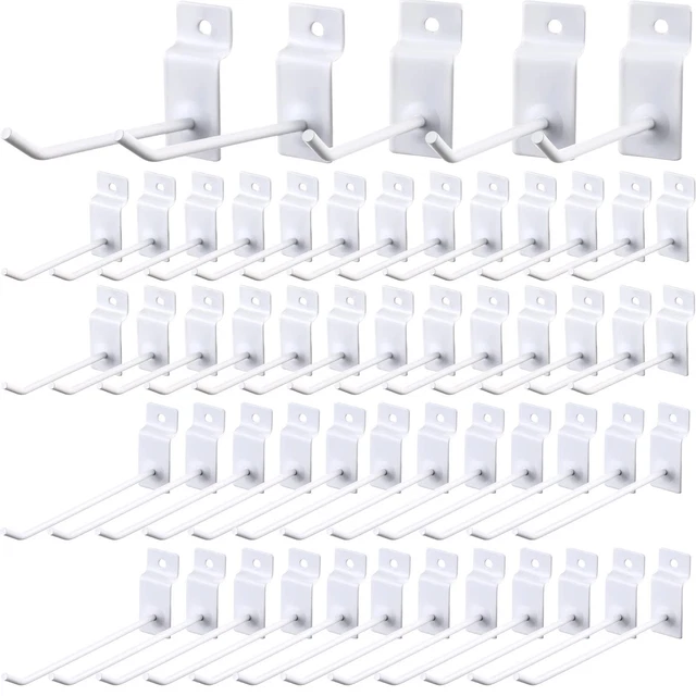 50 Packs Slatwall Hooks 4 Inch 6 Inch Panel Display Hooks Metal Slat Wall Han