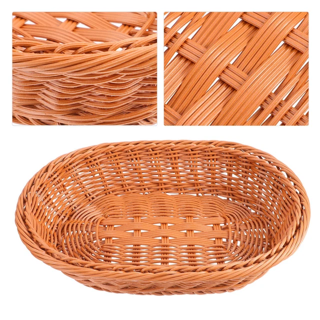 Vassoio In Vimini Rettangolare - 22x22x7 Cm, Giunco D'Acqua, Per Tavolino, Bagno, Decorazione