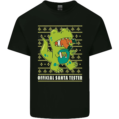 Christmas Official Santa T-Rex Dinosaur Mens Cotton T-Shirt Tee Top