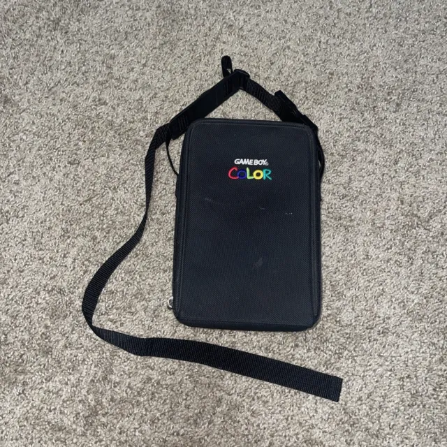 OEM Nintendo Gameboy Color Travel Carrying Case Bag Shoulder Strap Black W Tray