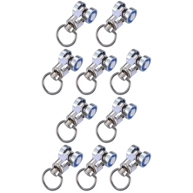 10 pcs rideaux de rail de rails rouleaux rideaux en métal roues coulissantes