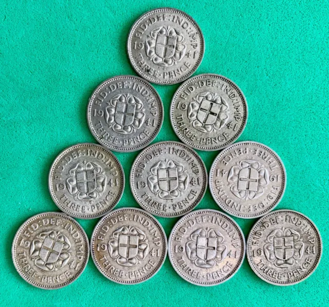 George V1 SILVER Threepences 1937 to 1945 Choose your date
