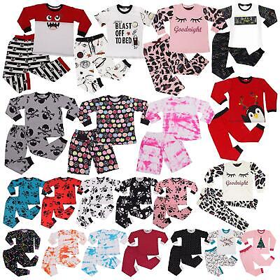 Kids Girls Pyjamas Children PJs 2 Piece Cotton Set Loungewear For Girls & Boys