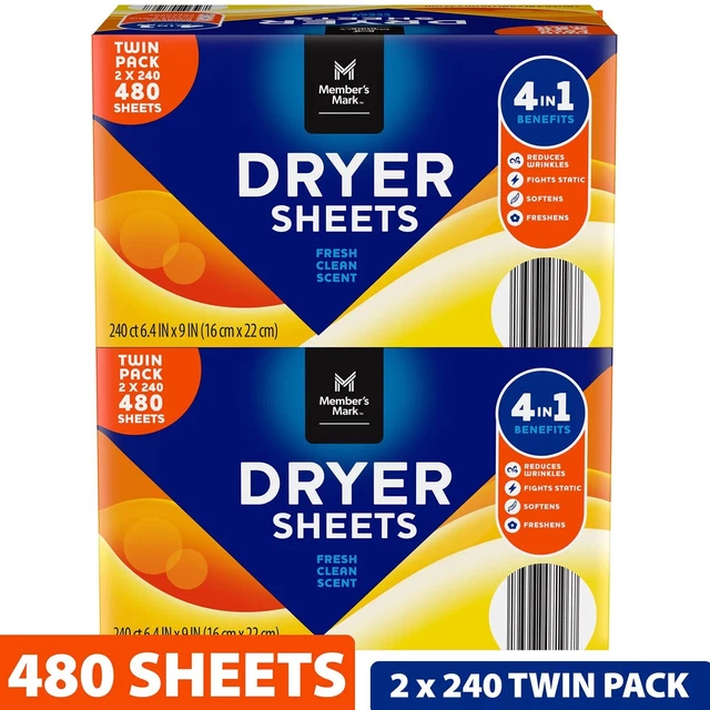 MEMBER S MARK FABRIC Softener Dryer Sheets 480 Ct EUR 22 44