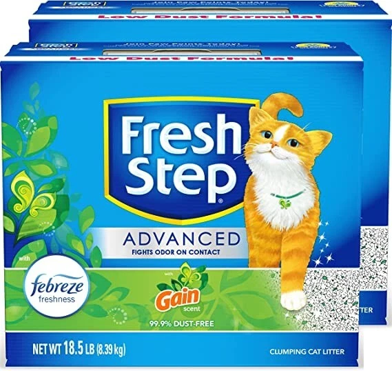Basura para gatos Fresh Step avanzada con aroma de ganancia