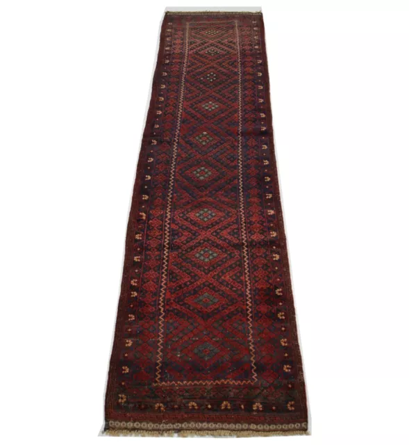 nr EC8255 Handgeknüpfter Vintage Teppich Belutch Antik Wolle 248 x 71 cm 2