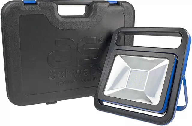 Akku LED Strahler außen 50W inkl. Koffer as-Schwabe® Baustrahler Flutlicht XXL