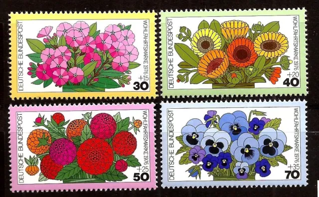 [D7639] BRD, Germany, Full set 1976 MNH** Flowers, Charity stamps