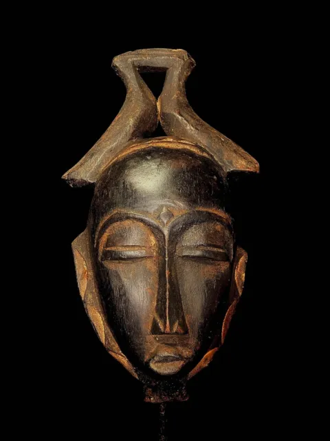 Face Mask  Vintage Hand Carved Wooden Tribal African Art Face Mask Guro-4435