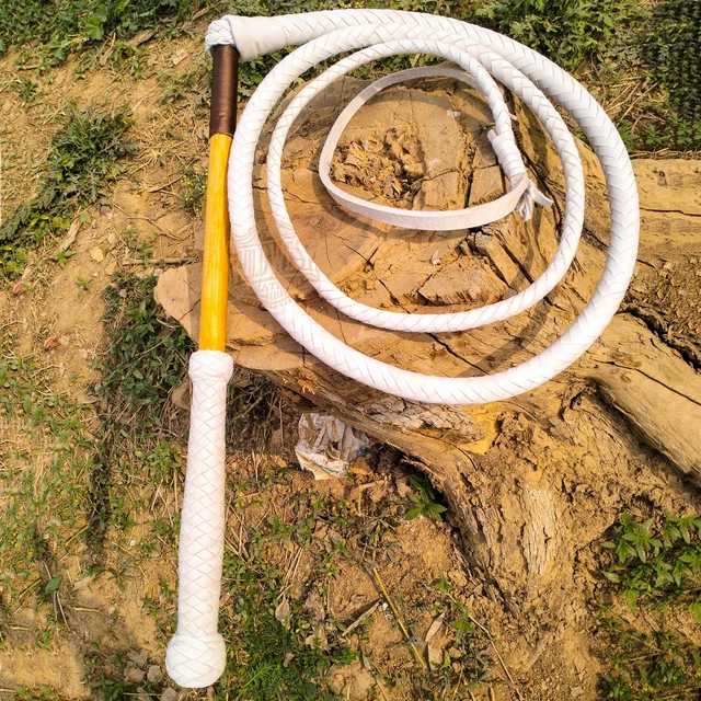 Bullwhip With 10" Handle Size, Australian Style Bullwhip, Indy Style Bullwhip, Target Whip, Two Bellies And Bolster Core