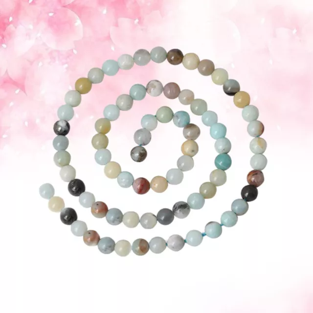 60 PCS Loose Beads Heart Gems Love Meditation Stones DIY Pearl Bracelet