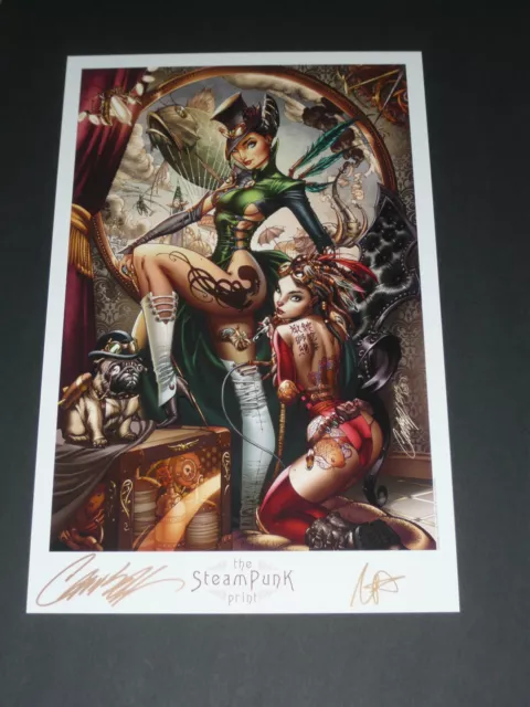 Steampunk Art Print Signed By J Scott Campbell & Nei 11X17