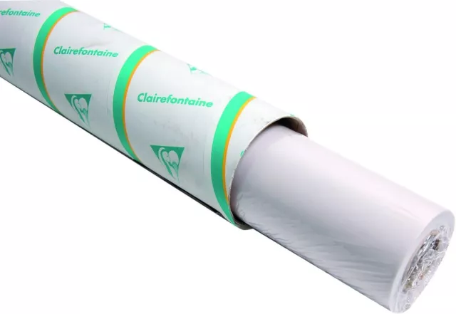 Clairefontaine 975072C Rolle Transparentpapier, 40/45g, 0,90 x 20m, ideal für te