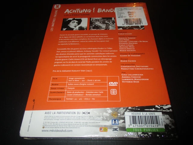 DVD NEUF "ACHTUNG BANDITI" Gina LOLLOBRIGIDA / Carlo LIZZANI 2