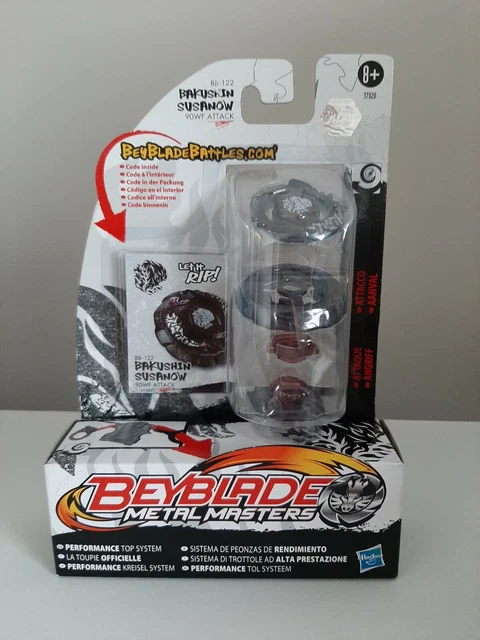 Toupie beyblade hasbro metal masters bb-122 bakushin susanow neuf