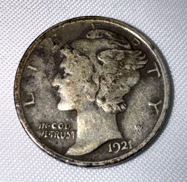 1921 Mercury Dime Silver Coin