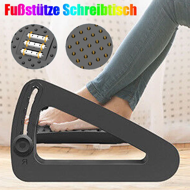 Fußstütze Fußablage Schreibtisch mit Massage Oberfläche 6 Höhenverstellbar DE