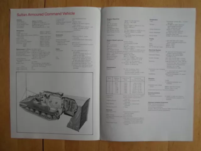 ALVIS SULTAN Armoured Command Vehicle 1982 Military Sales brochure 2