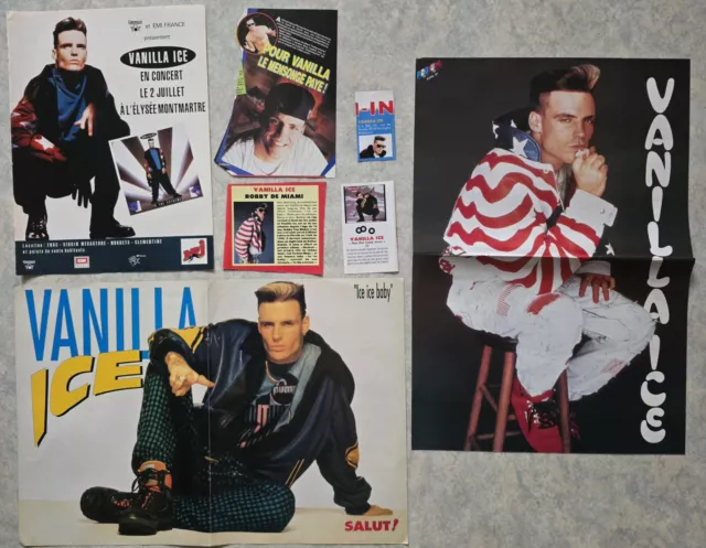 VANILLA ICE Lot De Presse clippings Collection magazines +  2 Posters