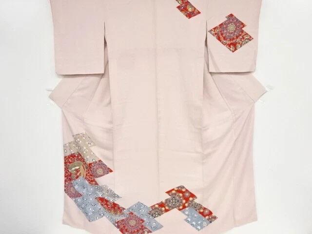 46929# Japanese Kimono / Antique Kimono / Flower Arabesque & Phoenix