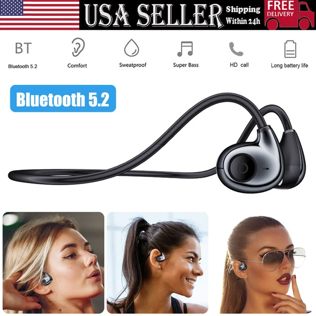 Bone Conduction Headphones Bluetooth 5.2 Wireless Headset Earbuds Outdoor Sport