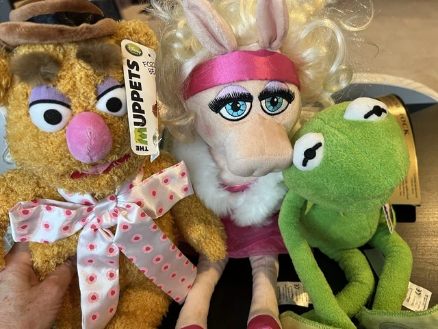 disney store muppets animal plush Miss Piggy Kermit And Fozzie Bear NWT